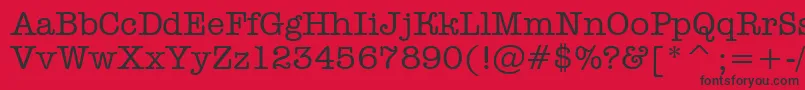 AOldtyper Font – Black Fonts on Red Background