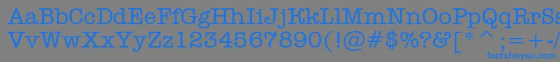 AOldtyper Font – Blue Fonts on Gray Background