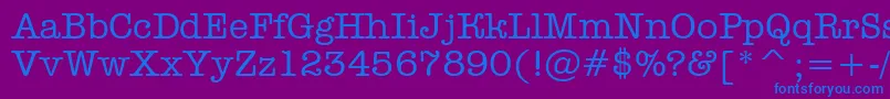 AOldtyper Font – Blue Fonts on Purple Background