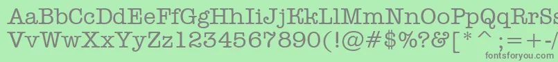 フォントAOldtyper – 緑の背景に灰色の文字