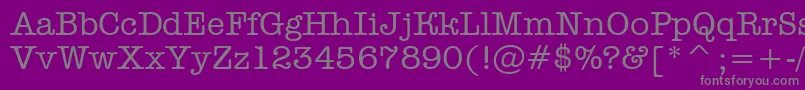 フォントAOldtyper – 紫の背景に灰色の文字