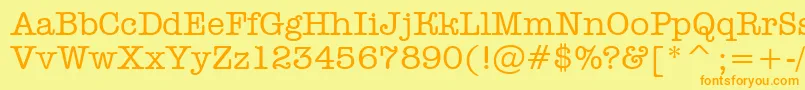 AOldtyper Font – Orange Fonts on Yellow Background