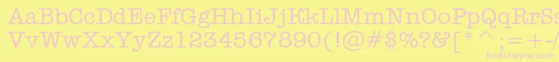 AOldtyper Font – Pink Fonts on Yellow Background