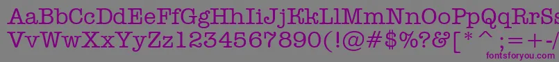 AOldtyper Font – Purple Fonts on Gray Background