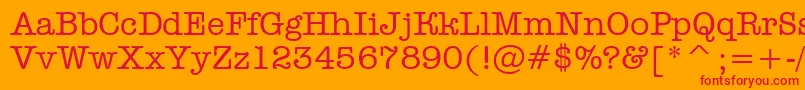 Шрифт AOldtyper – красные шрифты на оранжевом фоне