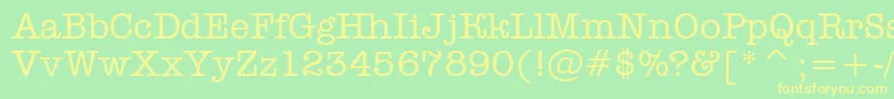 AOldtyper Font – Yellow Fonts on Green Background