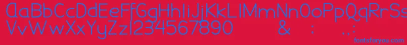 DamaiPelajar Font – Blue Fonts on Red Background