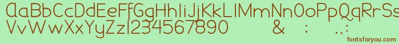 DamaiPelajar Font – Brown Fonts on Green Background