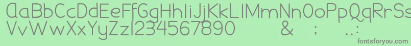 DamaiPelajar-Schriftart – Graue Schriften auf grünem Hintergrund