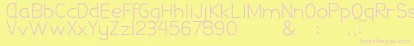 DamaiPelajar Font – Pink Fonts on Yellow Background