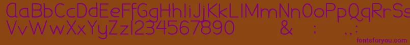 DamaiPelajar Font – Purple Fonts on Brown Background