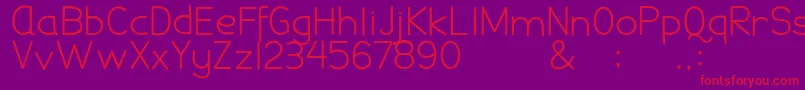 DamaiPelajar Font – Red Fonts on Purple Background