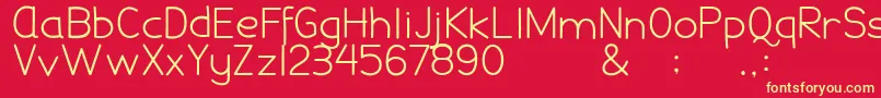 More about DamaiPelajar Font DamaiPelajar Font – Yellow Fonts on Red Background