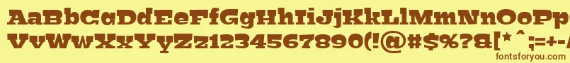 BigfishBlack Font – Brown Fonts on Yellow Background