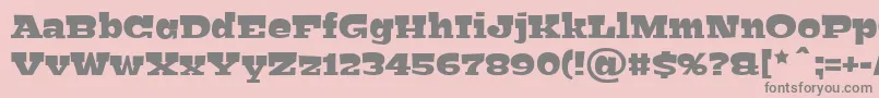 BigfishBlack Font – Gray Fonts on Pink Background