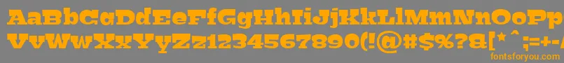 BigfishBlack Font – Orange Fonts on Gray Background