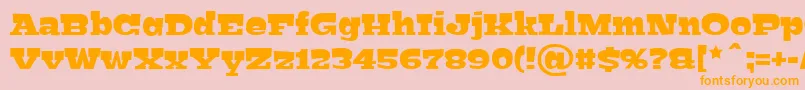 BigfishBlack Font – Orange Fonts on Pink Background
