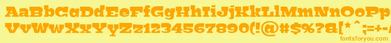 BigfishBlack Font – Orange Fonts on Yellow Background