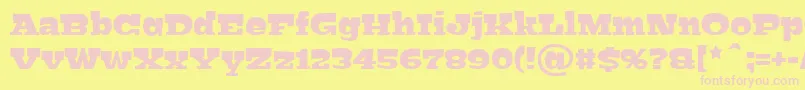 BigfishBlack Font – Pink Fonts on Yellow Background