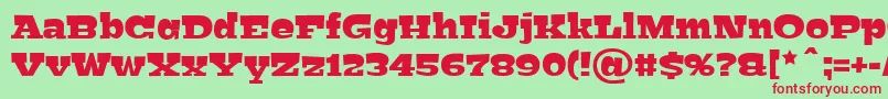 BigfishBlack Font – Red Fonts on Green Background