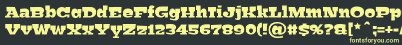 BigfishBlack Font – Yellow Fonts on Black Background