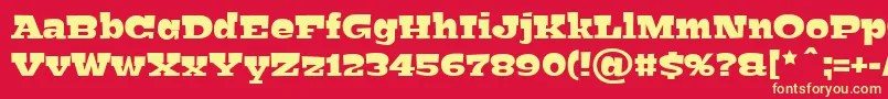 BigfishBlack Font – Yellow Fonts on Red Background