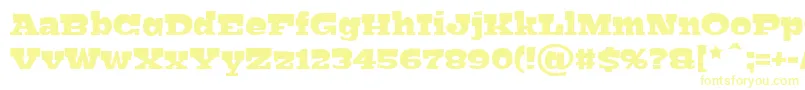 BigfishBlack Font – Yellow Fonts on White Background