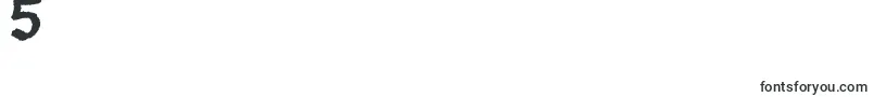 フォントCfschoolzoneregular – フォント数字5