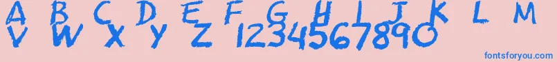 Шрифт Cfschoolzoneregular – синие шрифты на розовом фоне