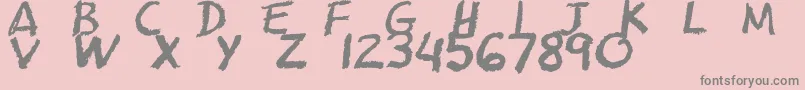 フォントCfschoolzoneregular – ピンクの背景に灰色の文字