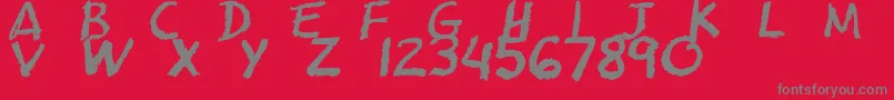 Cfschoolzoneregular Font – Gray Fonts on Red Background