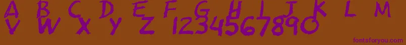 fuente Cfschoolzoneregular – Fuentes Moradas Sobre Fondo Marrón