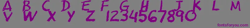 Cfschoolzoneregular Font – Purple Fonts on Gray Background