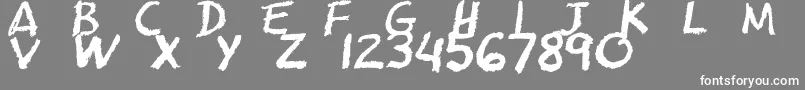 Cfschoolzoneregular-Schriftart – Weiße Schriften auf grauem Hintergrund