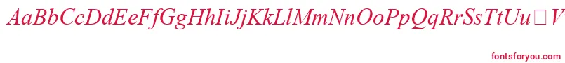 Шрифт TimesNewRomanSpecialG1Italic – красные шрифты на белом фоне