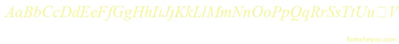 TimesNewRomanSpecialG1Italic-Schriftart – Gelbe Schriften