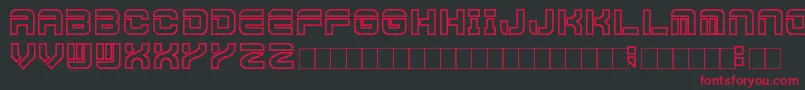 Futura Font – Red Fonts on Black Background