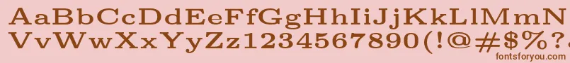 Шрифт Lmroman5Bold – коричневые шрифты на розовом фоне