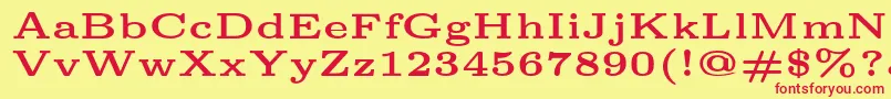 Lmroman5Bold Font – Red Fonts on Yellow Background