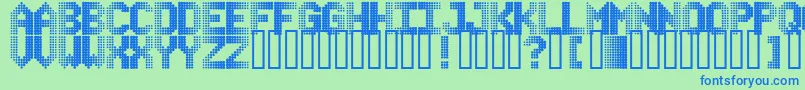 Chaserdemo Font – Blue Fonts on Green Background