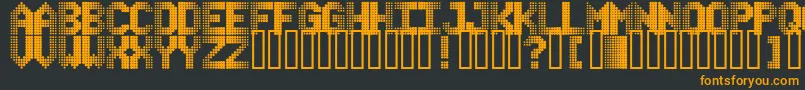 フォントChaserdemo – 黒い背景にオレンジの文字