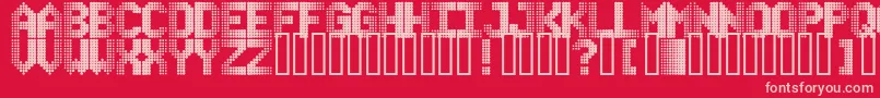 Chaserdemo Font – Pink Fonts on Red Background