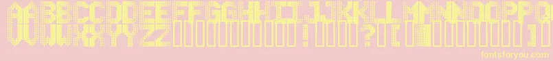 Шрифт Chaserdemo – жёлтые шрифты на розовом фоне