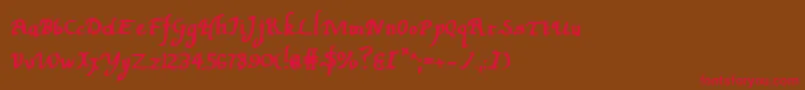 ValleyForgeBold Font – Red Fonts on Brown Background