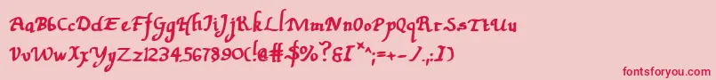 ValleyForgeBold Font – Red Fonts on Pink Background