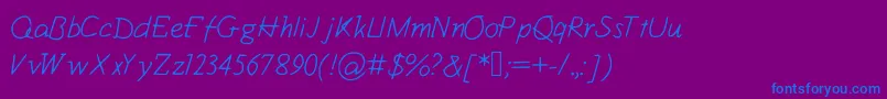 Kiwii1 Font – Blue Fonts on Purple Background