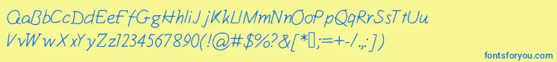 Kiwii1 Font – Blue Fonts on Yellow Background
