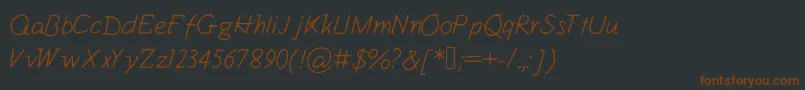 Шрифт Kiwii1 – коричневые шрифты на чёрном фоне