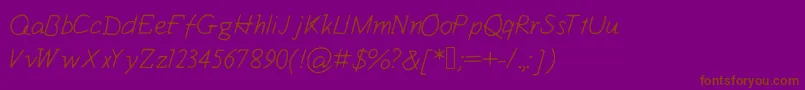 Kiwii1 Font – Brown Fonts on Purple Background