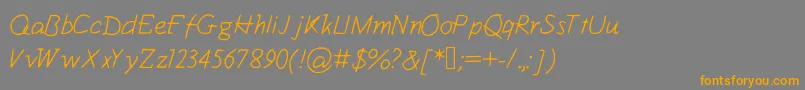 Kiwii1-Schriftart – Orangefarbene Schriften auf grauem Hintergrund
